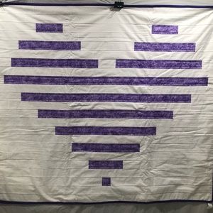 Twin quilt/throw - Purple dragonflies on white